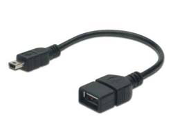 USB 2.0 ADAPTER CABLE 0.2M - USB 2.0 CONFORM MINI B A