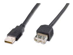 USB EXT CABLE A 1.8M - USB 2.0 SUITABLE BL