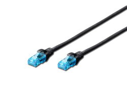 CAT5E U-UTP PAT.CABLE 5M BLACK - CU PVC AWG 26/7