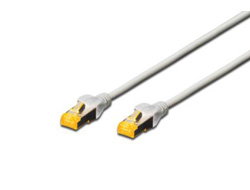 DIGITUS CAT6A S-FTP PATCH CABLE - LSZH AWG 26/7 LENGTH 0.25 M GREY