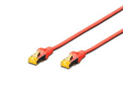 DIGITUSCAT6A S-FTP PATCH CABLE - CU LSZH AWG 26/7 0.25M RED