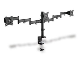 TRIPPLE MONITORSTAND WITH CLAMP - 15-27IN TFT 3X8KG VESAMAX100X100