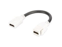 HDMI 2.0 KEYSTONE MODULE - FEMALE/FEMALE CABLE COLOR WH