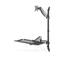 SINGLE SIT-STAND WORKSTATION - WALL MOUNT SINGLE MONITOR