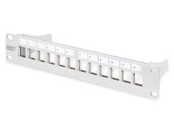 MODULAR PATCH PANEL 12-PORT1U - 1UBLANK254MM RACK MOUNTGREY
