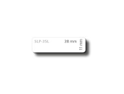 SLP-35L WHITE LABEL 11X38MM - 300 LAB/ROLL 1 ROLL/BOX