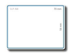 SLP-NB BLUE FRAME LABEL 54X70MM - 160 LAB/ROLL 1 ROLL/BOX