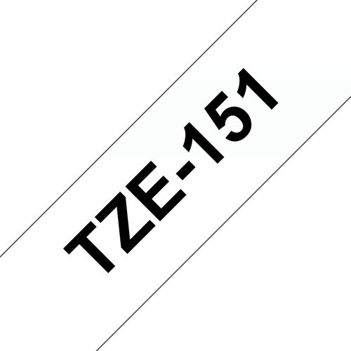 TZE-151 LAMINATED TAPE 24MM 8M - BLACK ON CLEAR