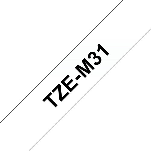 TZE-M31 LAMINATED TAPE 12MM 8M - BLACK ON CLEAR MATT
