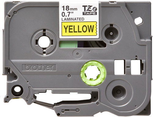 TZE-641 LAMINATED TAPE 18MM 8M - BLACK ON YELLOW