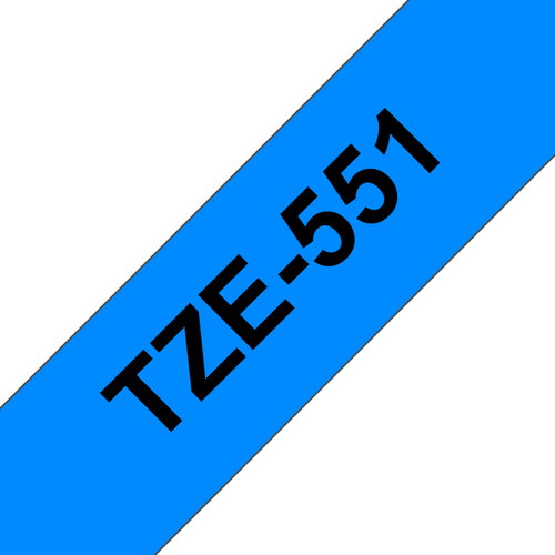 TZE-551 LAMINATED TAPE 24MM 8M - BLACK ON BLUE