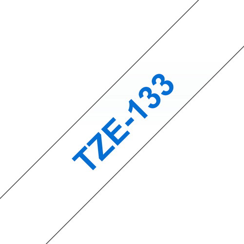 TZE-133 LAMINATED TAPE 12MM 8M - BLUE ON CLEAR
