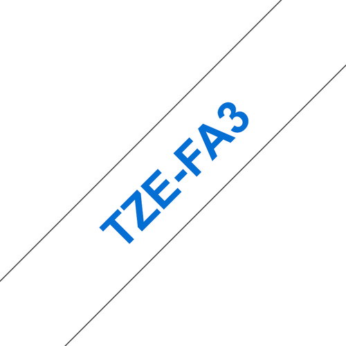 TZE-FA3 NON-LAMIN. TAPE 12MM - 8M BLUE ON WHITE