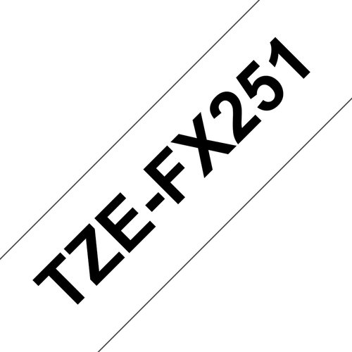TZE-FX251 FLEXI-TAPE LAM. 24MM - 8M BLACK ON WHITE