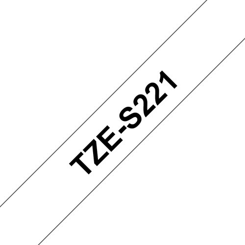 TZE-S221 LAMINATED TAPE 9MM 8M - BLACK ON WHITE