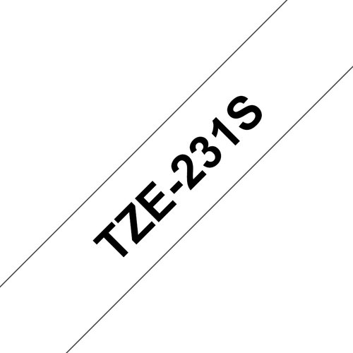 TZE-231S BLACK/WHITE 12MM/4M - LAMINATED F. P-TOUCH