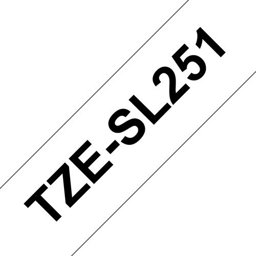 TZE-SL251 SELF LAMINATING TAPE - 24MM 8M WHITE/BLACK