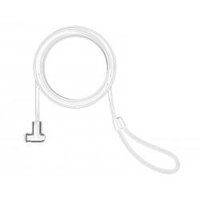 T-BAR SECURITY KEYED CABLE LOCK - WHITE