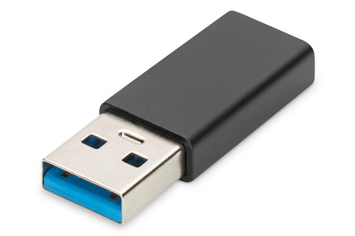 USB TYPE-C ADAPTER - TYPE A TO C M/F 3A 5GB BLACK