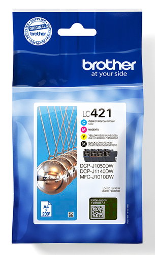 LC-421VAL B/C/M/Y BLISTER - DCP-J1050DW/J1140DW/MFC-J1010DW