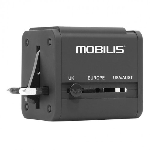 WORLDWIDE TRAVEL ADAPTOR 2 USB - (100-240 V - 2X0.5A)