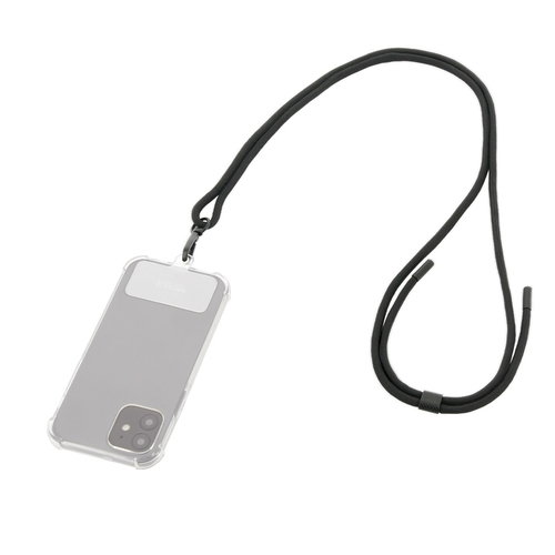 UNIVERSAL REMOVABLE SMARTPHONE - LANYARD 75 CM - BLACK - SOFT BAG