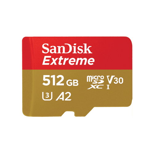 EXTREME MICROSDXC 512GB+SD - ADAPATER 190MB/S 130MB/S A2 C10