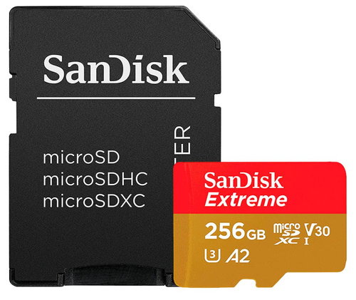 EXTREME PLUS MICROSDXC 256GB+SD - ADAPTER 200MB/S 140MB/S A2 C10 V