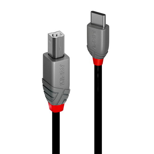 1M USB 2.0 TYP C AN B KABEL - ANTHRA LINE
