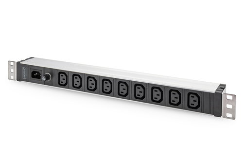 1U ALUMINUM PDU RACKMOUNTABLE - 9X C13 10A IEC C14 INLET