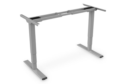 ELECTRIC ADJUSTABLE DESK FRAME - DUAL MOTOR 3-STAGES GREY