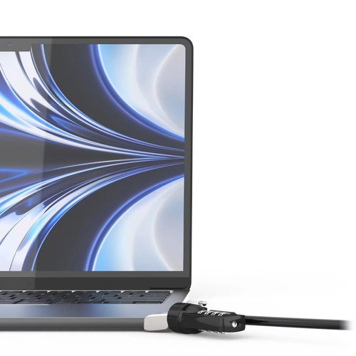 LEDGE LOCK ADAPTER MACBOOK AIR - 13IN M2-M4 W/ COMB. LOCK SILVER