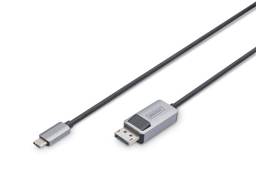 2M USB TYPE C - DP CABLE - 8K30HZ HBR3 ALU HOUSING BLACK