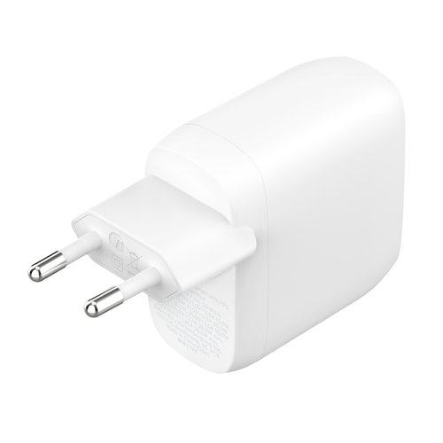 60W DUAL USB-C CHARGER WITH - POWER DELIVER WHITE
