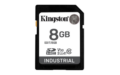 8GB SDHC INDUSTRIAL C10 - -40C TO 85C UHS-I U3 V30 A1 PSLC