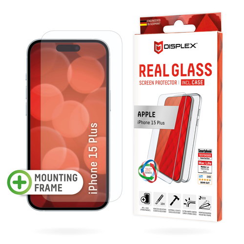 DISPLEX REAL GLASS + CASE - IPHONE 15 PLUS