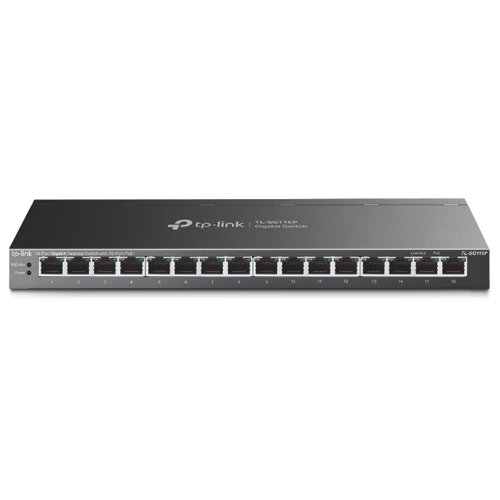 16-PORT GIGABIT POE+ SWITCH - 120 W POE POWER STEEL CASE