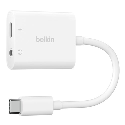 NPA004BTWH ROCKSTAR 3.5MM JACK - AUDIO AND USB-C CHARGING ADAPTER