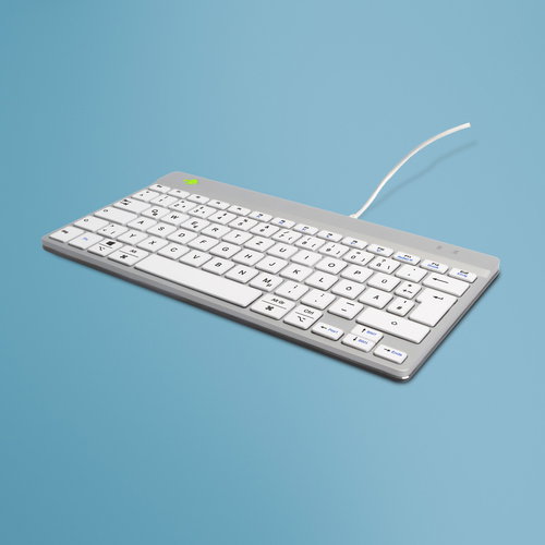 R-GO COMPACT BREAK ERGONOMIC - KEYBOARD QWERTZ (DE) WIRED WHITE
