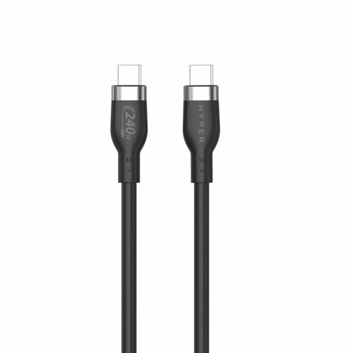 1M USB-C CHARGING CABLE BLAC - K SILICONE 240W