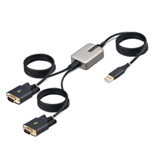 2-PORT USB SERIAL ADAPTER - USB TO DUAL DB9 RS232 ADAPTER