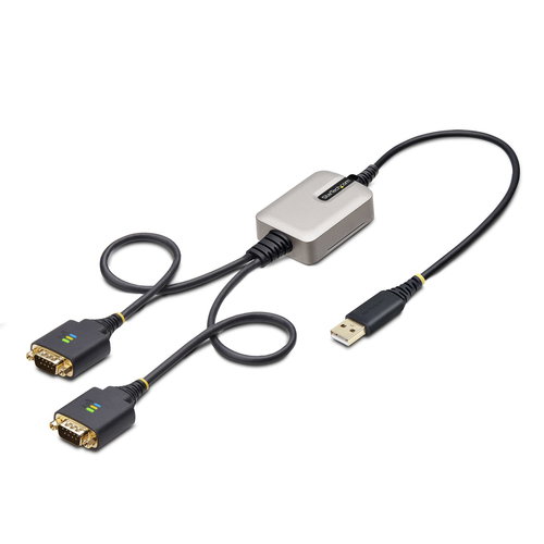 2-PORT USB SERIAL ADAPTER - TO DUAL DB9 RS232 ADAPTER