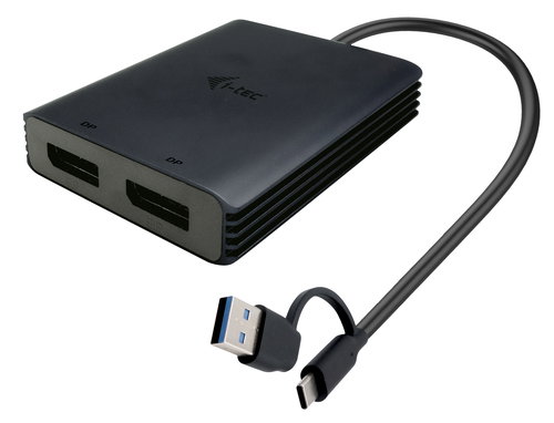 I-TEC USB-A/C 2X DP ADAPTER - DUAL 4K DP VIDEO ADAPTER