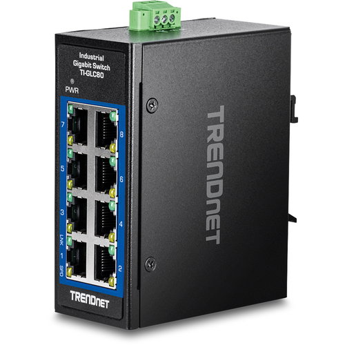 8-PORT INDUSTRIAL GIGABIT - DIN-RAIL MINI SWITCH