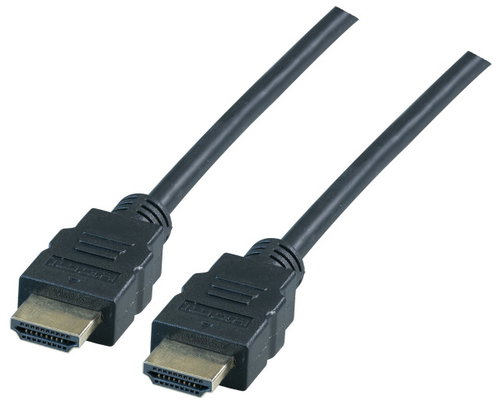 HIGHSPEED HDMI KABEL WITH ETH - ERNET 4K30HZ A-A ST-ST 1M SCHW