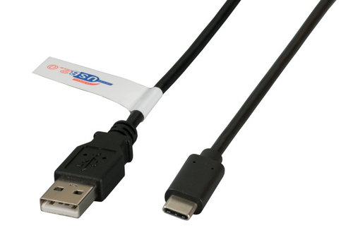 USB2.0 ANSCHLUSSKABEL A-C ST.- - ST. 1.0M SCHWARZ PREMIUM