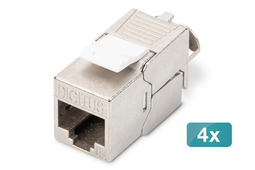 CAT 6A KEYSTONE MOD SHIELD 4PCS - SHIELDED TOOL-FREE CONNECTION