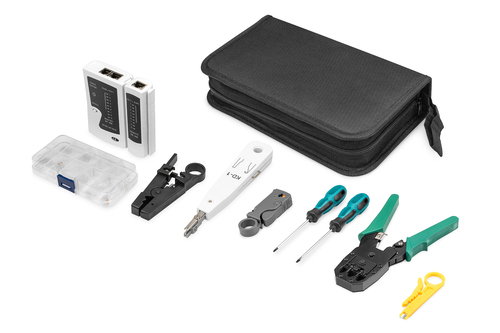 NETWORK TOOL SET - LAN TEST CRIMPING XX BAG 12TOOLS
