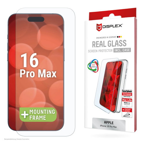 DISPLEX REAL GLASS + CASE - IPHONE 16 PRO MAX