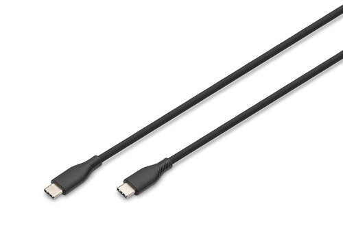 0.5M USB-C TO USB-C CABLE BLACK - SILICONE/60W POWER DELIVERY
